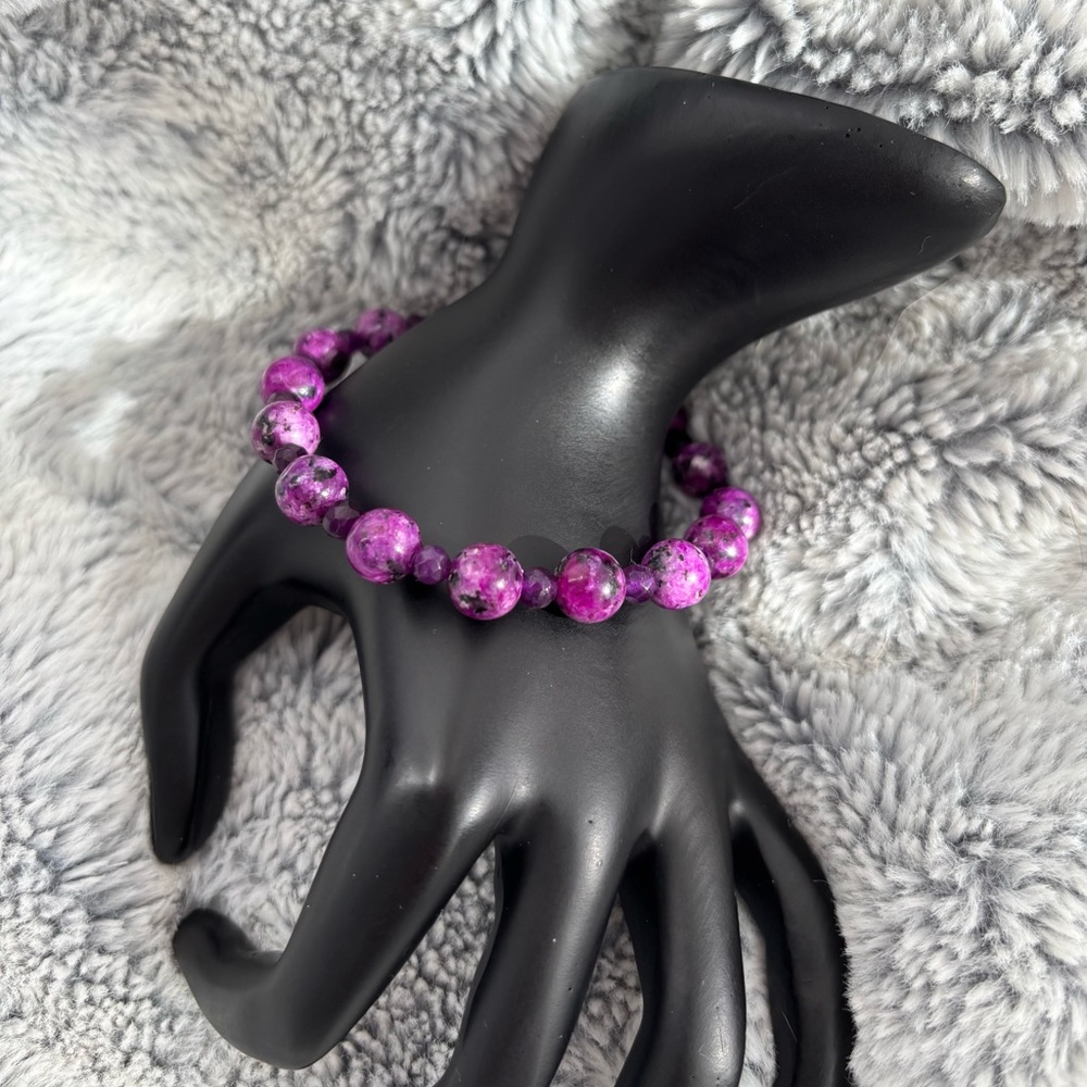 Purple Jasper & Jade Bracelet